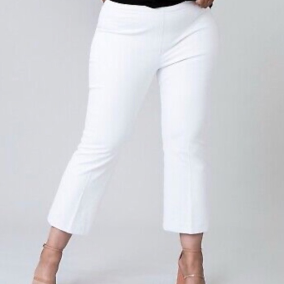 SPANX On The Go Kick Flare Pants Classic White Sz L - Picture 1 of 4